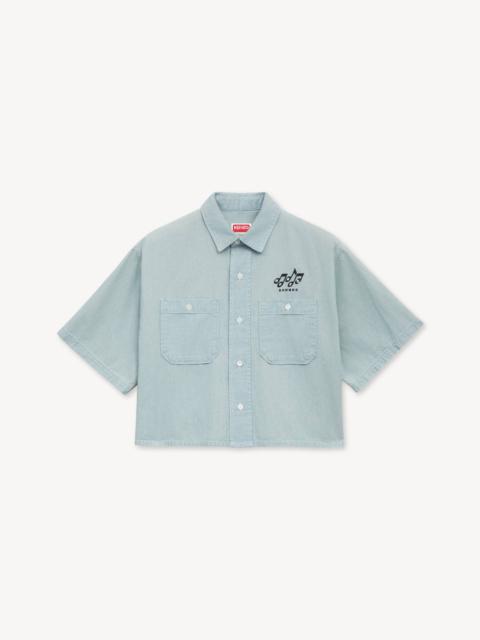 KENZO 'KENZO Sounds' light short sleeve shirt in washed chambray
