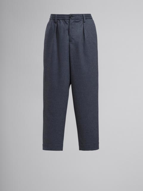 Marni GREY WOOL CROPPED PANTS