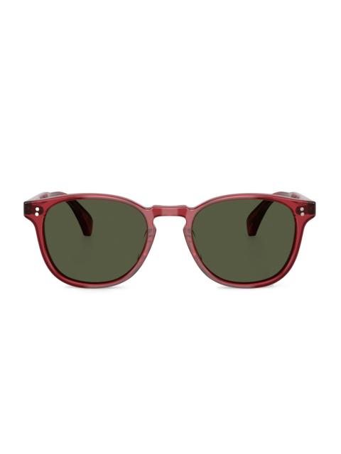 Oliver Peoples Women's 51MM Round Sunglasses - Grey Transparent Orange