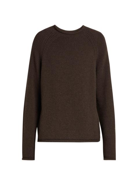 Bottega Veneta Men's Cashmere Raglan Knit Sweater - Dark Carrubo