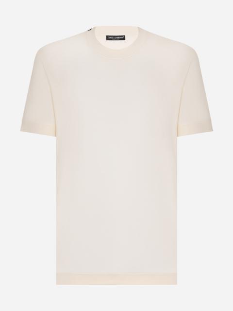 Dolce & Gabbana Short-sleeved silk T-shirt