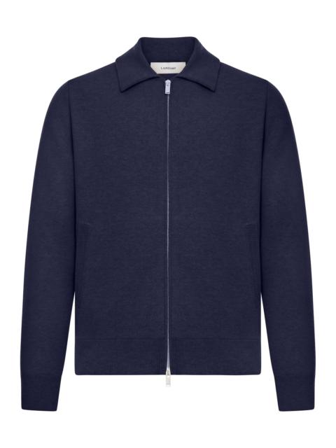 LARDINI WOOL BLEND JACKET WITH ZIP