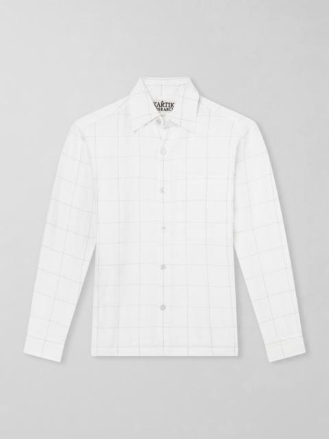 KARTIK RESEARCH Pataudi Checked Linen Shirt