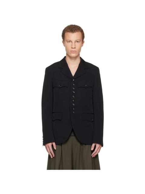 Comme des Garçons Homme Plus Black Wool Gabardine Blazer