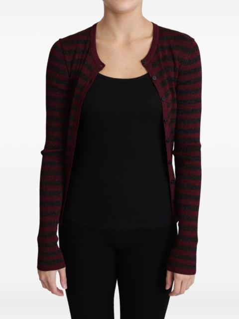 Dolce & Gabbana striped metallic-effect cardigan