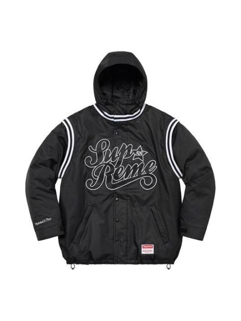 Supreme Supreme x Mitchell & Ness Quilted Sports Jacket 'Black White' SUP-SS22-627