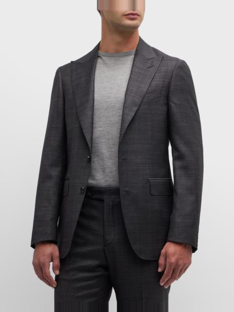 Men's Solid Wool Tic Suit