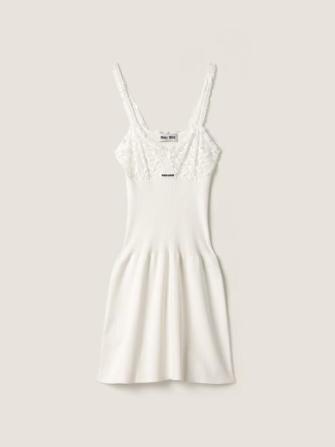 Miu Miu Cotton and lace dress