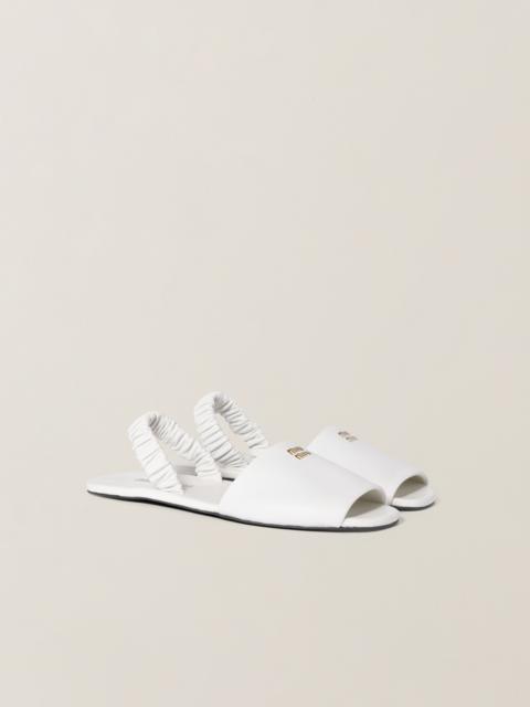 Miu Miu Ruches nappa leather sandals