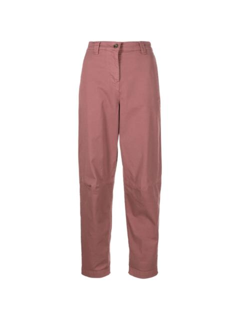 high-waisted tapered-leg trousers