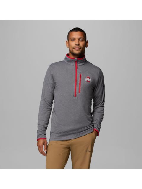 Columbia Men's Collegiate Essential Hike Grid Fleece Half Zip - Ohio State