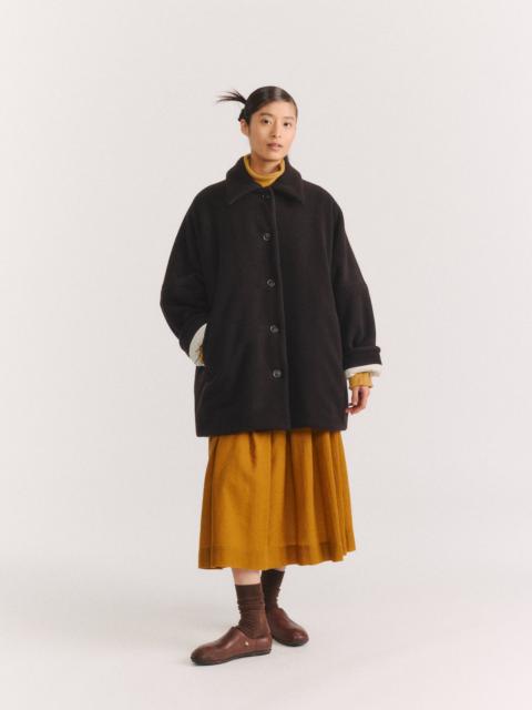 CASEY/CASEY TRIANGLE COAT - HEAVY CASHEMRE - DARK BROWN