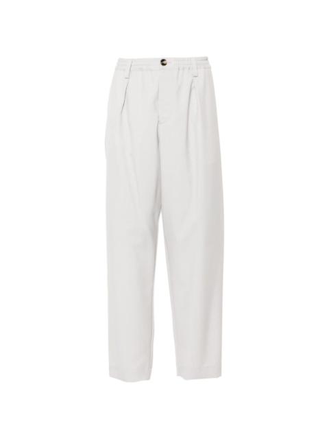 wool tapered trousers