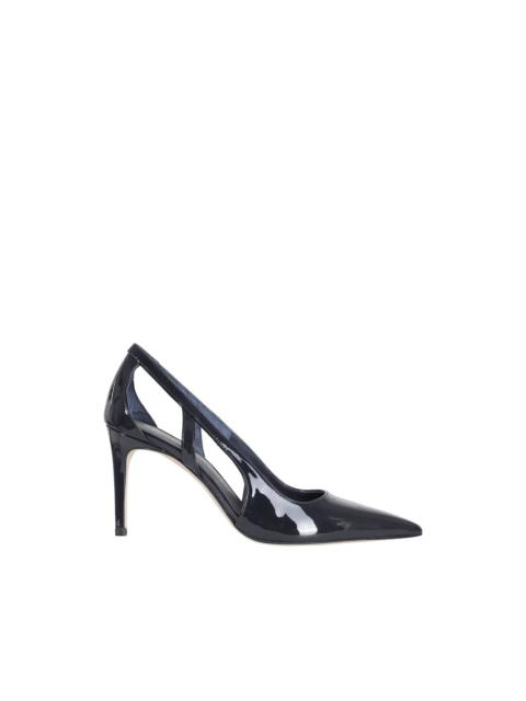 Stuart Weitzman Power patent-finish cut-out pumps