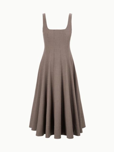 STAUD STAUD WELLS DRESS HOUNDSTOOTH