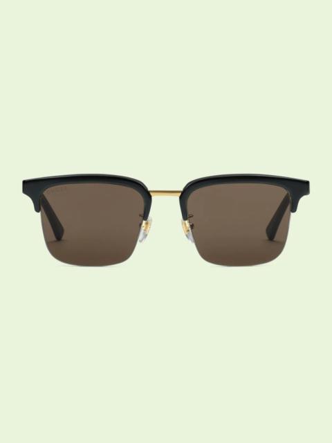 Rectangular frame sunglasses