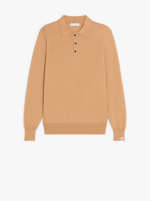 Mackintosh BEIGE COTTON LONG SLEEVE POLO SHIRT