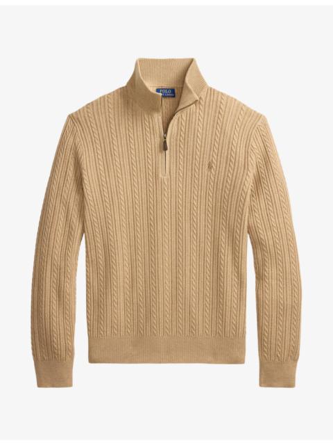Polo Ralph Lauren Half-Zip Cable-Knit Cotton Jumper