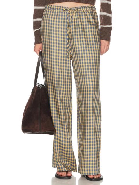 DONNI. The Tencel Plaid Tie Pant