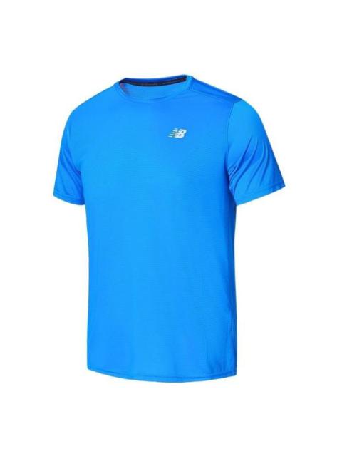 New Balance Essential Logo Short Sleeve T-shirt 'Blue' AMT03203-SBU