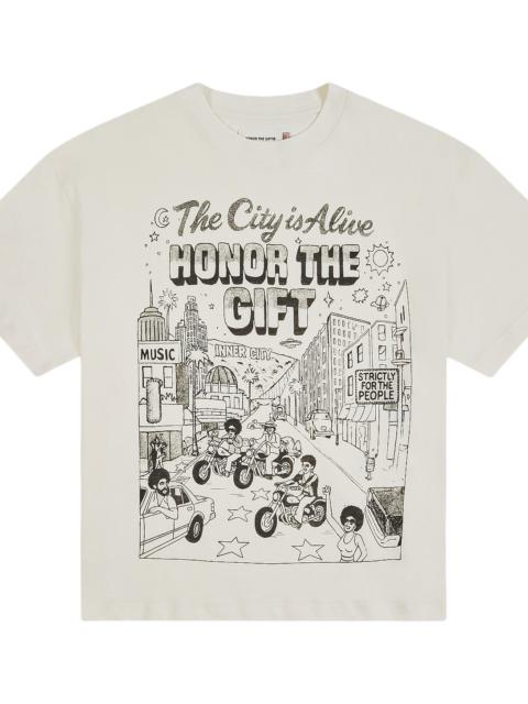 HONOR THE GIFT The City Is Alive Tee "Bone" HTG260312030 BONE