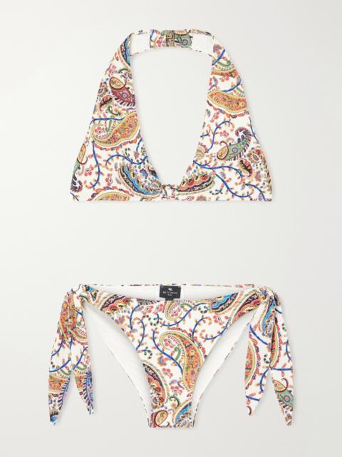 Etro Paisley-print Halterneck Bikini