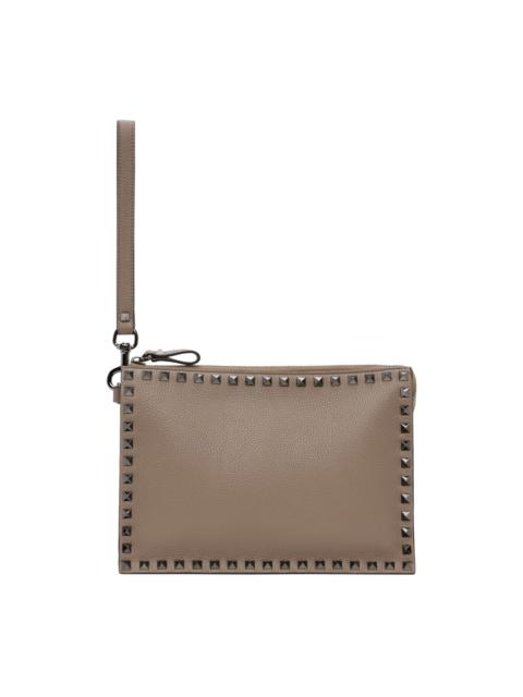 Valentino Taupe Rockstud Pouch