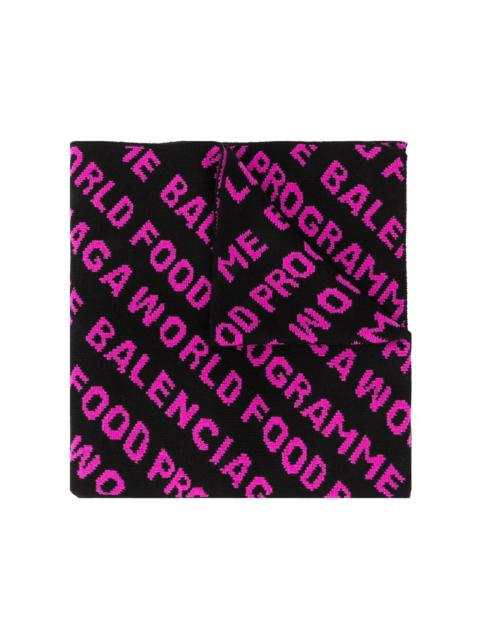 BALENCIAGA World Food Programme print scarf