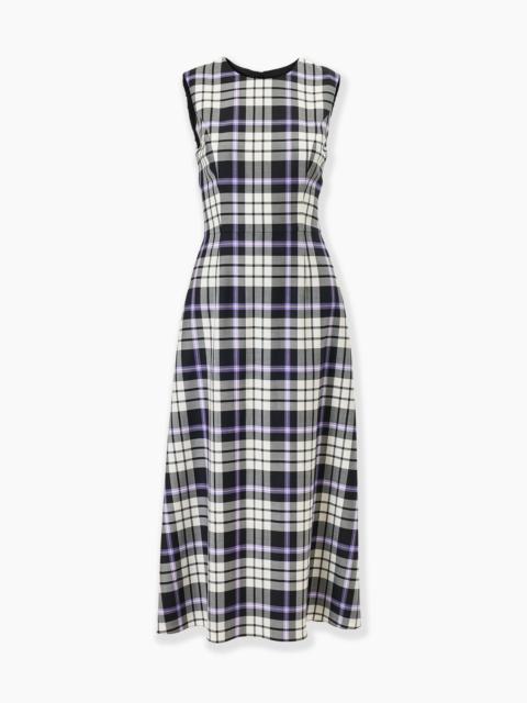 CAROLINA HERRERA Plaid A-Line Midi Dress