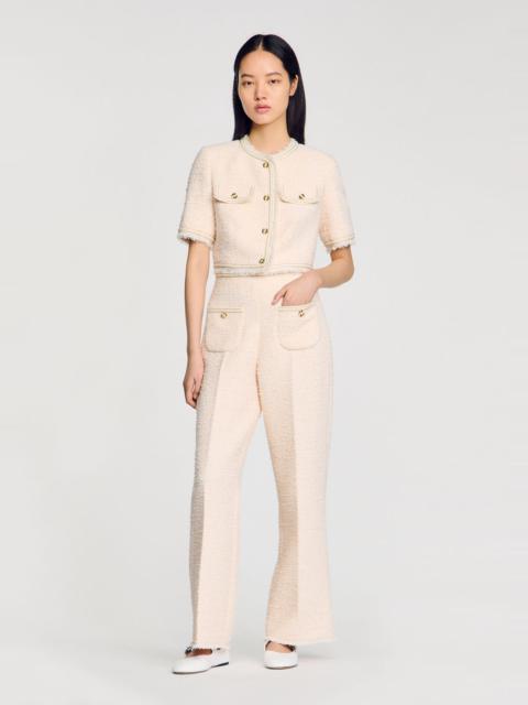 Sandro DECORATIVE TWEED TROUSERS