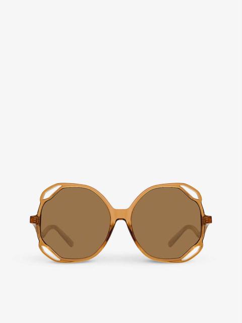 Jerry circle-frame acetate sunglasses