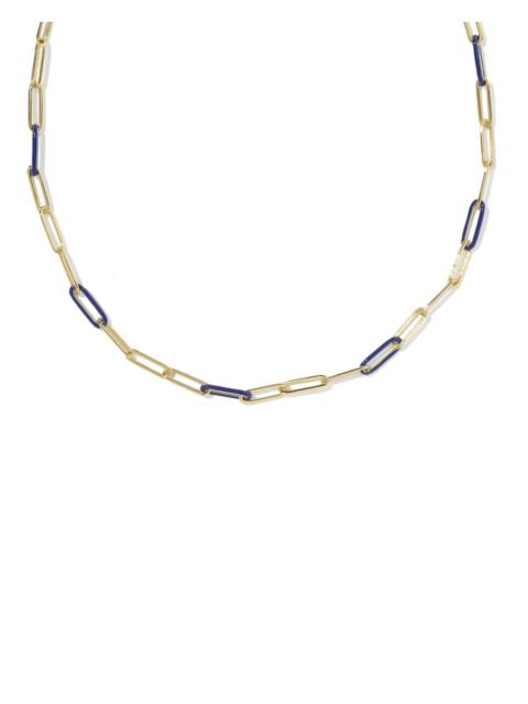 KENDRA SCOTT Courtney Gold Enamel Link and Chain Necklace