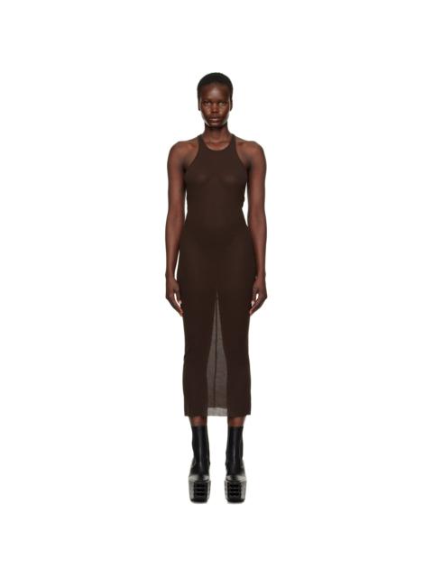 Rick Owens Brown Hollywood Tank Midi Dress