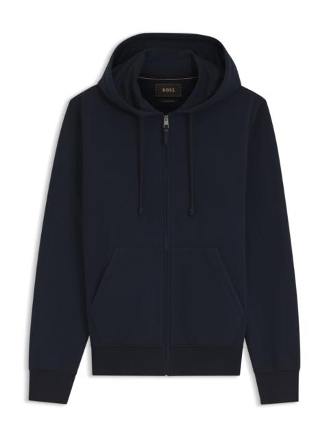 BOSS WOOL-BLEND HOODIE WITH PREMIUM ALCANTARA DETAILS