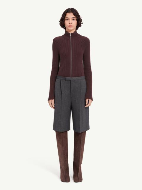MM6 Maison Margiela Striped poly wool tailored shorts