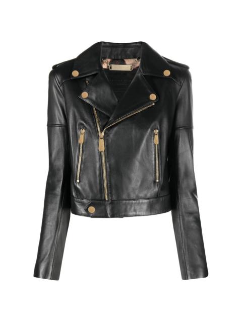 PHILIPP PLEIN leather biker jacket