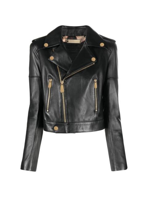 leather biker jacket