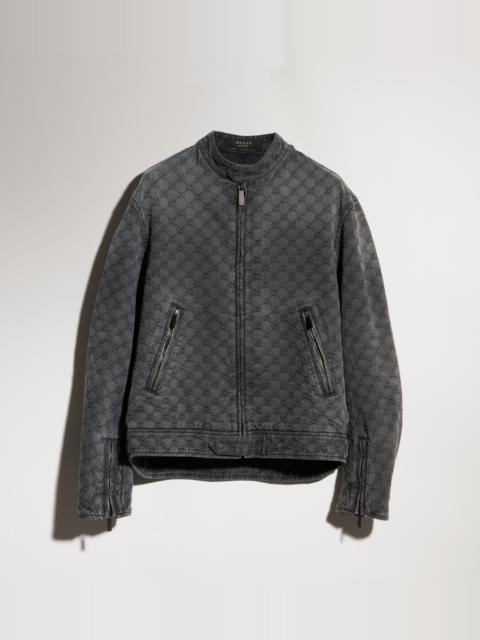 GUCCI GG cotton denim jacquard zip jacket