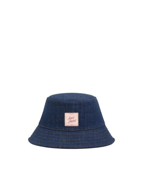 AMI Paris denim label-detail bucket hat