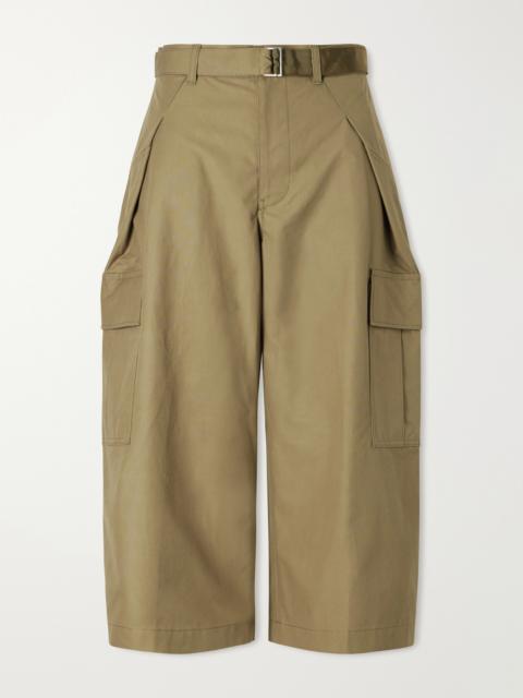 sacai Cotton Wide-leg Cargo Pants