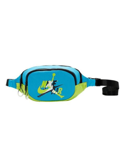 Jordan Air Jordan Casual Sports Classic fanny pack Messenger Bag multilayer Zipper Blue CQ9120-400