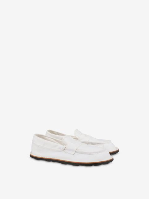 Moschino LOAFERS IN CANVAS DESERT COLLEGE