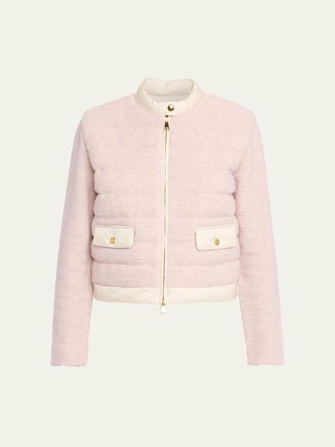 Moncler Bouclé Short Down Jacket