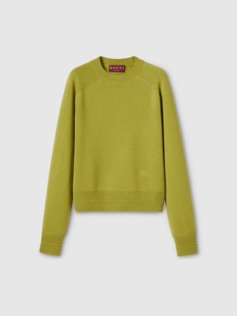 GUCCI Wool cashmere sweater with embroidery