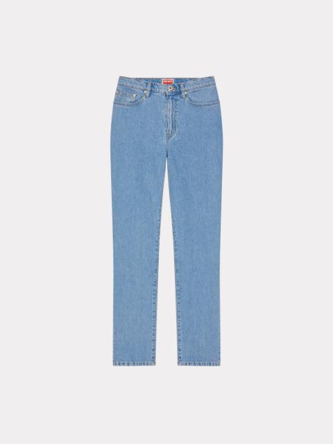 KENZO 'Year of the Dragon' cropped embroidered ASAGAO jeans