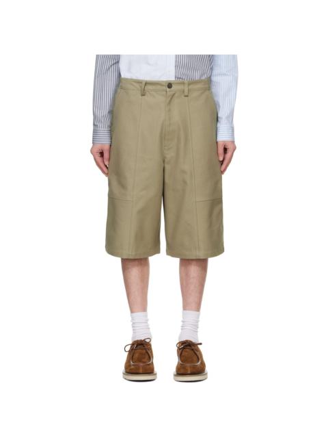 Maison Kitsuné Green Workwear Shorts