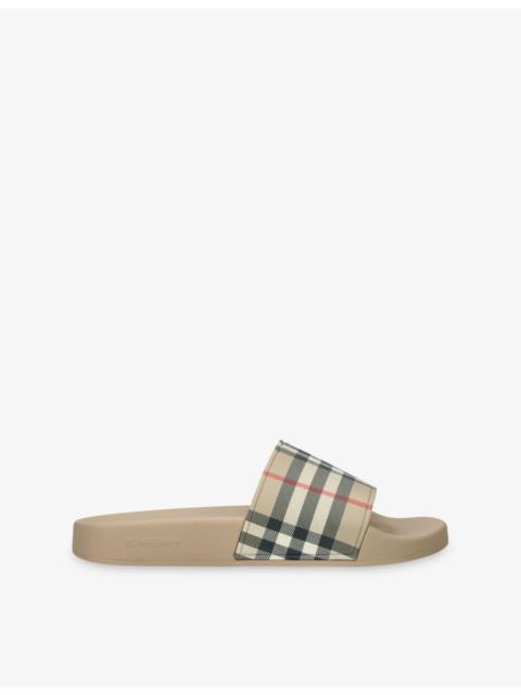 Burberry Furley Checked Rubber Slides