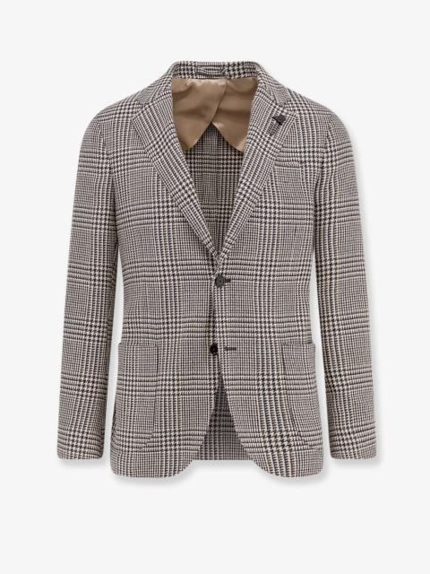 LARDINI MADRAS WOOL BLEND BLAZER