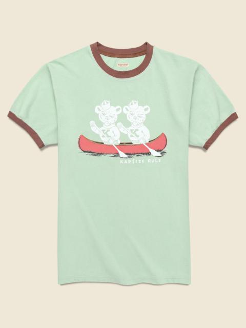 Kapital Bear Ringer Tee - Mint