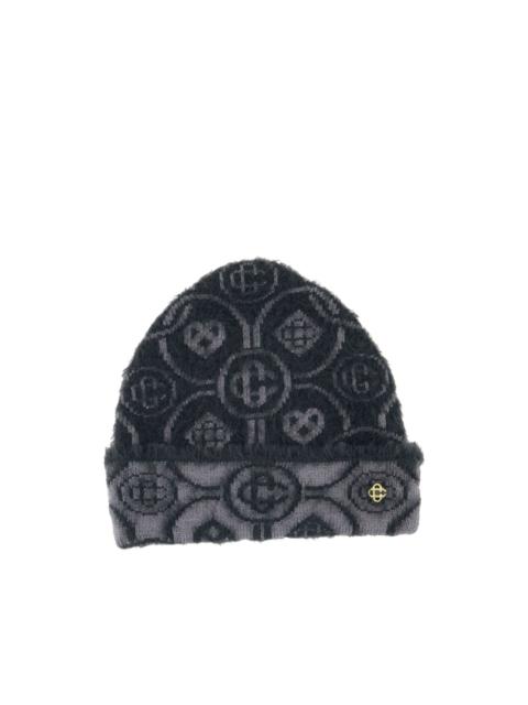 CASABLANCA logo-pattern beanie
